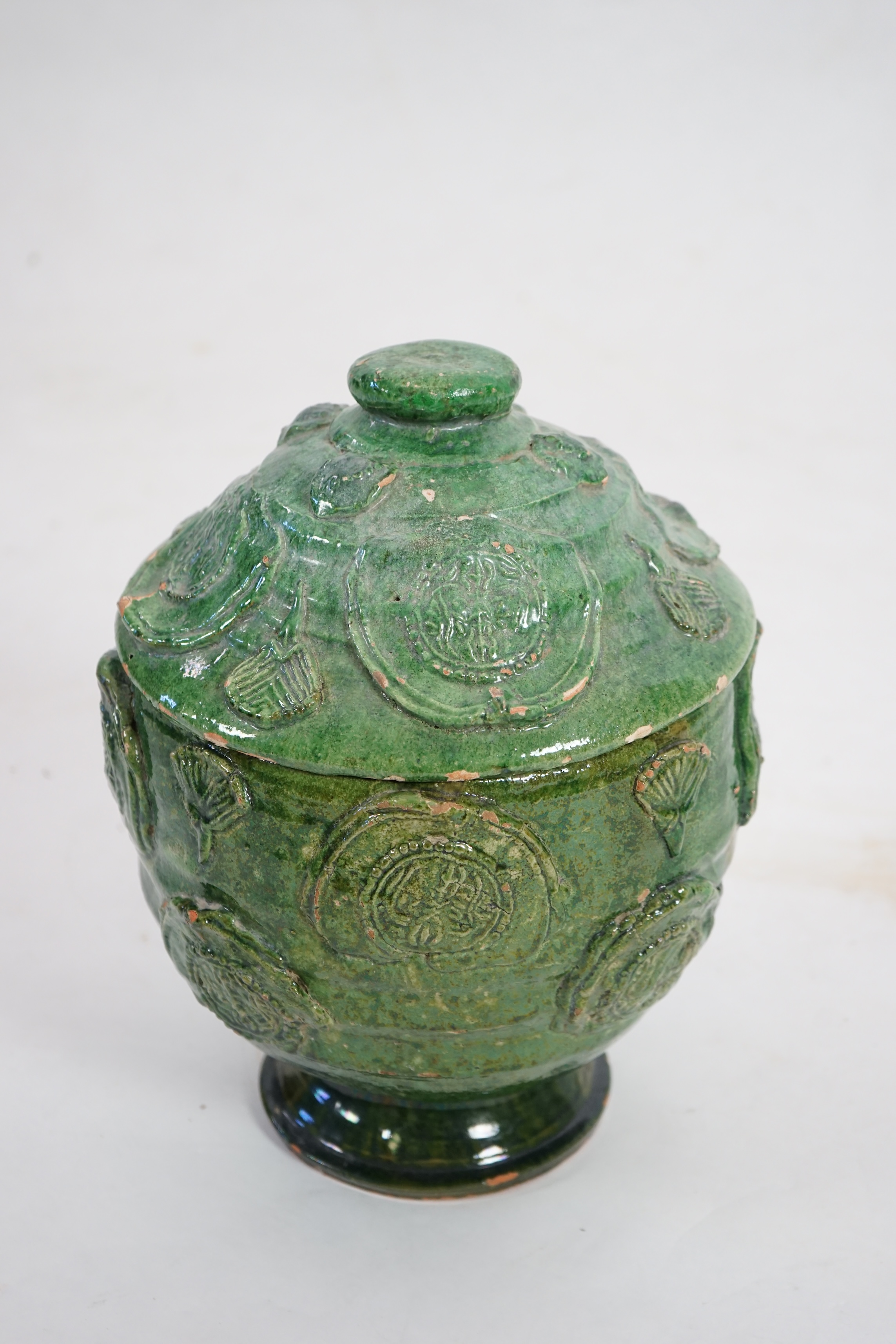 A fine large Chinese glazed Buddhist jar with sanskrit inscription, Song Dynasty (AD 960-1279) or the Yuan Dynasty (AD 1279-1368)